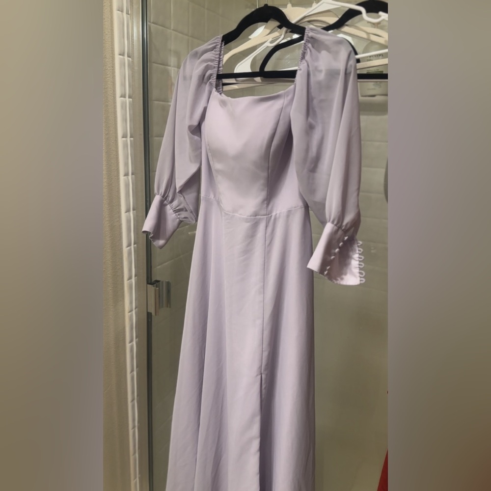 Lavender bridesmaid or wedding guest dress